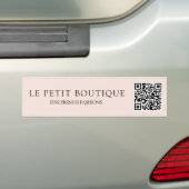 Eenvoudige Blush Roze QR Code Promotionele Zaken Bumpersticker (Op auto)