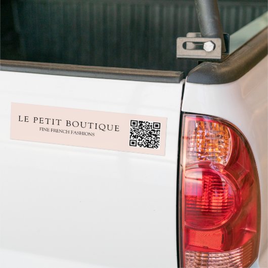 Eenvoudige Blush Roze QR Code Promotionele Zaken Bumpersticker (Op Truck)
