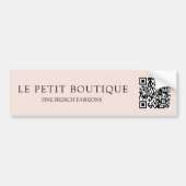 Eenvoudige Blush Roze QR Code Promotionele Zaken Bumpersticker (Voorkant)