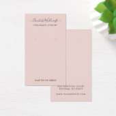 Eenvoudige Blush Roze Script Earning Display Card Visitekaartje (Bureau)