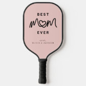 Eenvoudige Blush Roze Script Lieve Moderne Beste M Pickleball Paddle (Achterkant)