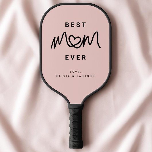 Eenvoudige Blush Roze Script Lieve Moderne Beste M Pickleball Paddle