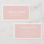 Eenvoudige Blush Roze Visitekaartje (Voorkant / Achterkant)