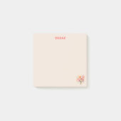 Eenvoudige Blush Roze Waterverf Bloemboeket Custom Post-it® Notes (Voorkant)