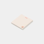 Eenvoudige Blush Roze Waterverf Bloemboeket Custom Post-it® Notes (Schuin)