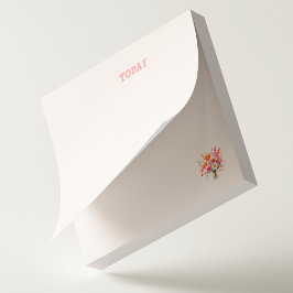 Eenvoudige Blush Roze Waterverf Bloemboeket Custom Post-it® Notes