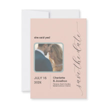 Eenvoudige blush | Sage Modern Save the Date