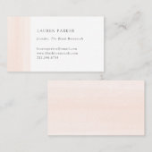 Eenvoudige Blush-Waterverf Visitekaartje (Voorkant / Achterkant)
