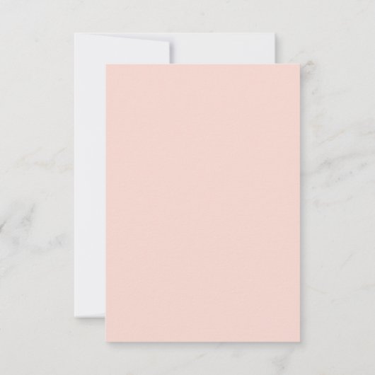 Eenvoudige Blush Wedding RSVP (Achterkant)