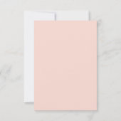 Eenvoudige Blush Wedding RSVP Kaartje (Achterkant)