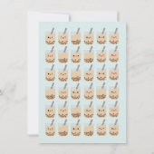 Eenvoudige Boba-bubbelmelk Tea Blue Birthday Kaart (Achterkant)