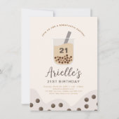 Eenvoudige bobbel-melkthee Aangepast gepersonalise Kaart (Voorkant)