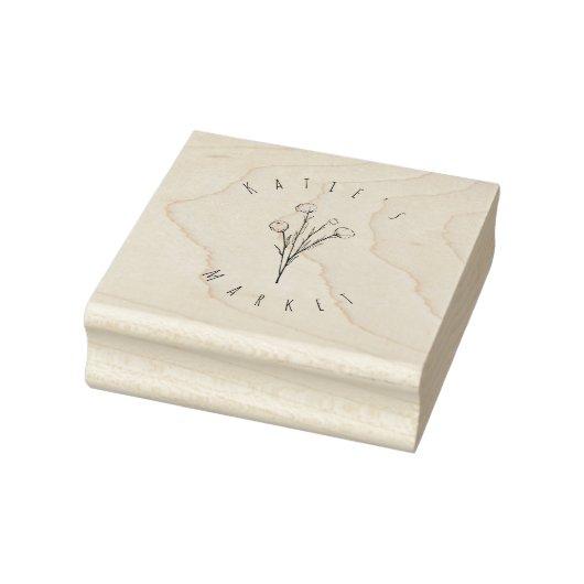 Eenvoudige bochtige boetsticker rubberstempel