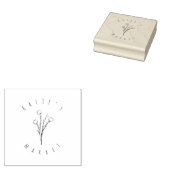 Eenvoudige bochtige boetsticker rubberstempel