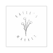 Eenvoudige bochtige boetsticker rubberstempel