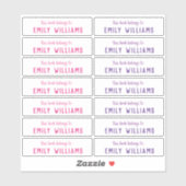 Eenvoudige boek naamplaat naam Sticker (Vel)