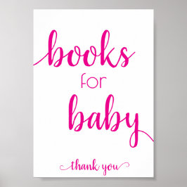 Eenvoudige boeken voor Baby | Hot Pink Book Dropof Poster