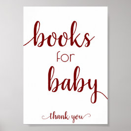 Eenvoudige boeken voor Baby | Red Script Book Drop Poster