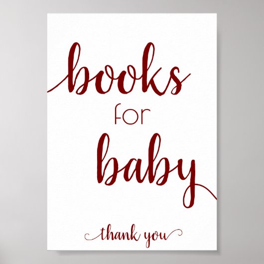 Eenvoudige boeken voor Baby | Red Script Book Drop Poster (Voorkant)