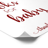 Eenvoudige boeken voor Baby | Red Script Book Drop Poster (Hoek)