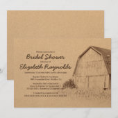 Eenvoudige Boerderij Bridal Shower-uitnodigingen Kaart (Voorkant / Achterkant)