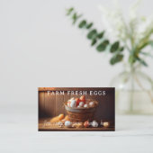 Eenvoudige Boerderij verse eieren kippeneieren Visitekaartje (Staand voorkant)