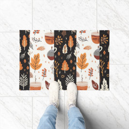 Eenvoudige boerderijval laat modern bladpatroon ac deurmat