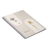 Eenvoudige Bogen Boho Wildflowers op Neutral Beige Notitieboek (Rechterzijde)