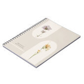 Eenvoudige Bogen Boho Wildflowers op Neutral Beige Notitieboek (Linkerzijde)