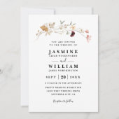 Eenvoudige Boheemse Wilde Bloemen Rustieke QR Code Kaart (Voorkant)