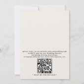 Eenvoudige Boheemse Wilde Bloemen Rustieke QR Code Kaart (Achterkant)