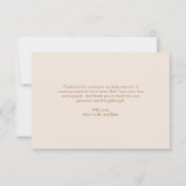 Eenvoudige Bohemen Arch Pampas Grass Hartelijk dan Bedankkaart (Achterkant)