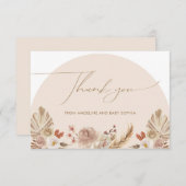 Eenvoudige Bohemen Arch Pampas Grass Hartelijk dan Bedankkaart (Voorkant / Achterkant)