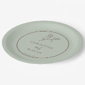 Eenvoudige Bohemian Weddenschap groen Papieren Bordje (Gekanteld)