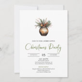 Eenvoudige Boho Aardse Waterverf Kerstfeest Kaart (Voorkant)