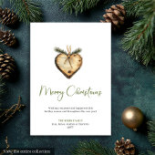 Eenvoudige Boho Aquarel Rustieke Kerstgroet Feestdagenkaart
