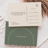 Eenvoudige Boho Arch Sage Green Weddenschap Dank j Briefkaart