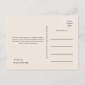 Eenvoudige Boho Arch Sage Green Weddenschap Dank j Briefkaart (Achterkant)