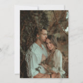 Eenvoudige Boho Arch Sage Green Weduwfoto Kaart (Achterkant)