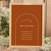 Eenvoudige Boho Arch Terracotta Deze kaars brandt Poster