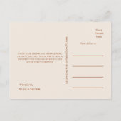 Eenvoudige Boho Arch Terracotta Weddenschap Dank j Briefkaart (Achterkant)