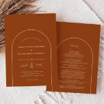 Eenvoudige Boho Arch Terracotta Wedding Details en Kaart<br><div class="desc">Dit Simple Boho Arch Terracotta Wedding Details and Invitation design is voorzien van een geavanceerd gedempt palet van neutraal ivoor, gekoppeld aan prachtige mix en luciferopties van roestterracotta, sage green en pruimen. De onderverklaarde elegantie van eenvoudige typografie en zachte bogen creëer een verzachtend en gepolijst estheticum met een klassieke, minimalistische...</div>