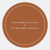 Eenvoudige boho Arch Terracotta Wedding Envelope z Ronde Sticker (Voorkant)