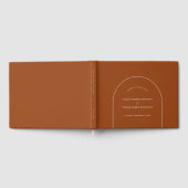 Eenvoudige Boho Arch Terracotta Wedding Gastenboek (Volledig)