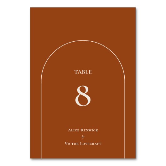 Eenvoudige Boho Arch Terracotta Wedding Kaart (Achterkant)