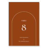 Eenvoudige Boho Arch Terracotta Wedding Kaart (Voorkant)