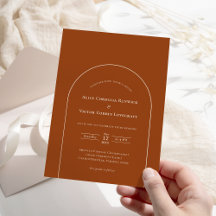 Eenvoudige Boho Arch Terracotta Wedding