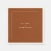 Eenvoudige Boho Arch Terracotta Wedding Servet (Voorkant)