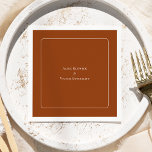 Eenvoudige Boho Arch Terracotta Wedding Servet<br><div class="desc">Dit Simple Boho Arch Terracotta Wedding Napkins-ontwerp biedt een gesofisticeerd gedempt palet van neutraal ivoor, gekoppeld aan een prachtige mix en opties voor roestterracotta, sage green en pruimen. De onderverklaarde elegantie van eenvoudige typografie en zachte bogen creëer een verzachtend en gepolijst estheticum met een klassieke, minimalistische stijl. De coördinerende aanvullende...</div>