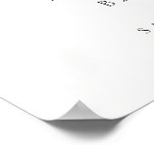 Eenvoudige Boho Baby shower kleding Welkomstbord Poster (Hoek)